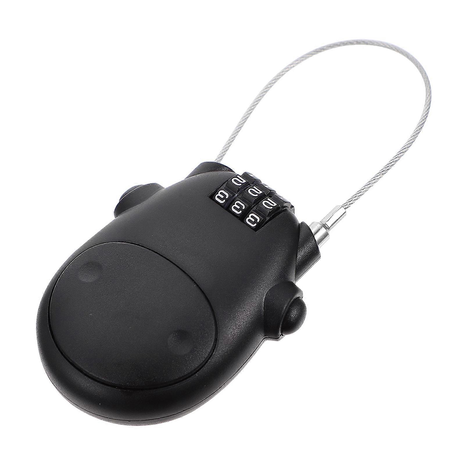 Bike Password Lock Lock for Security with 3Pcs Telescopic Wire Rope Steel Cable
