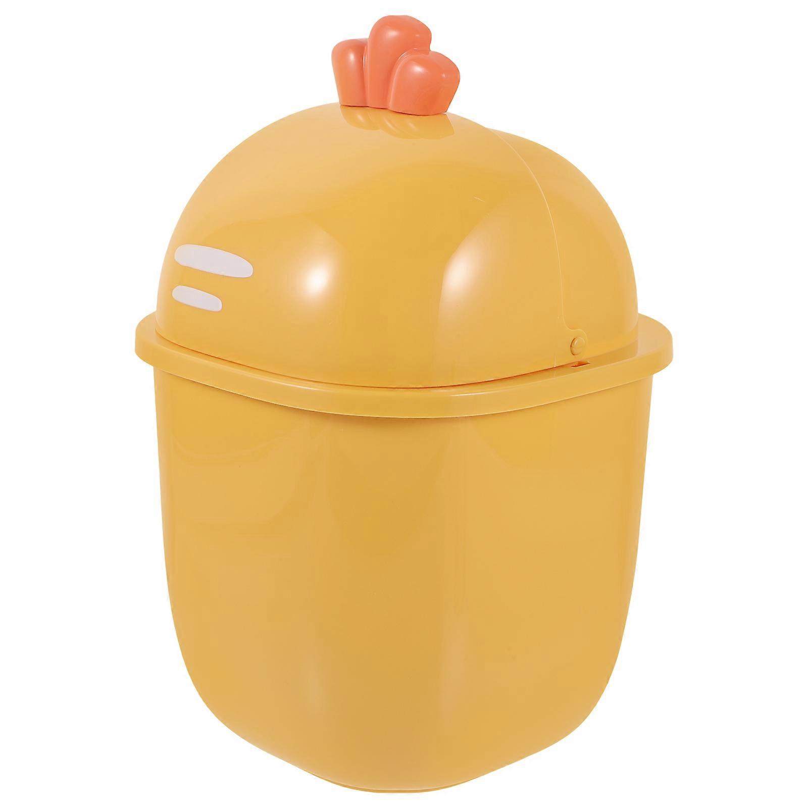 Plastic Mini Trash Can Desktop Wastebasket with Lid 2Pcs for Home