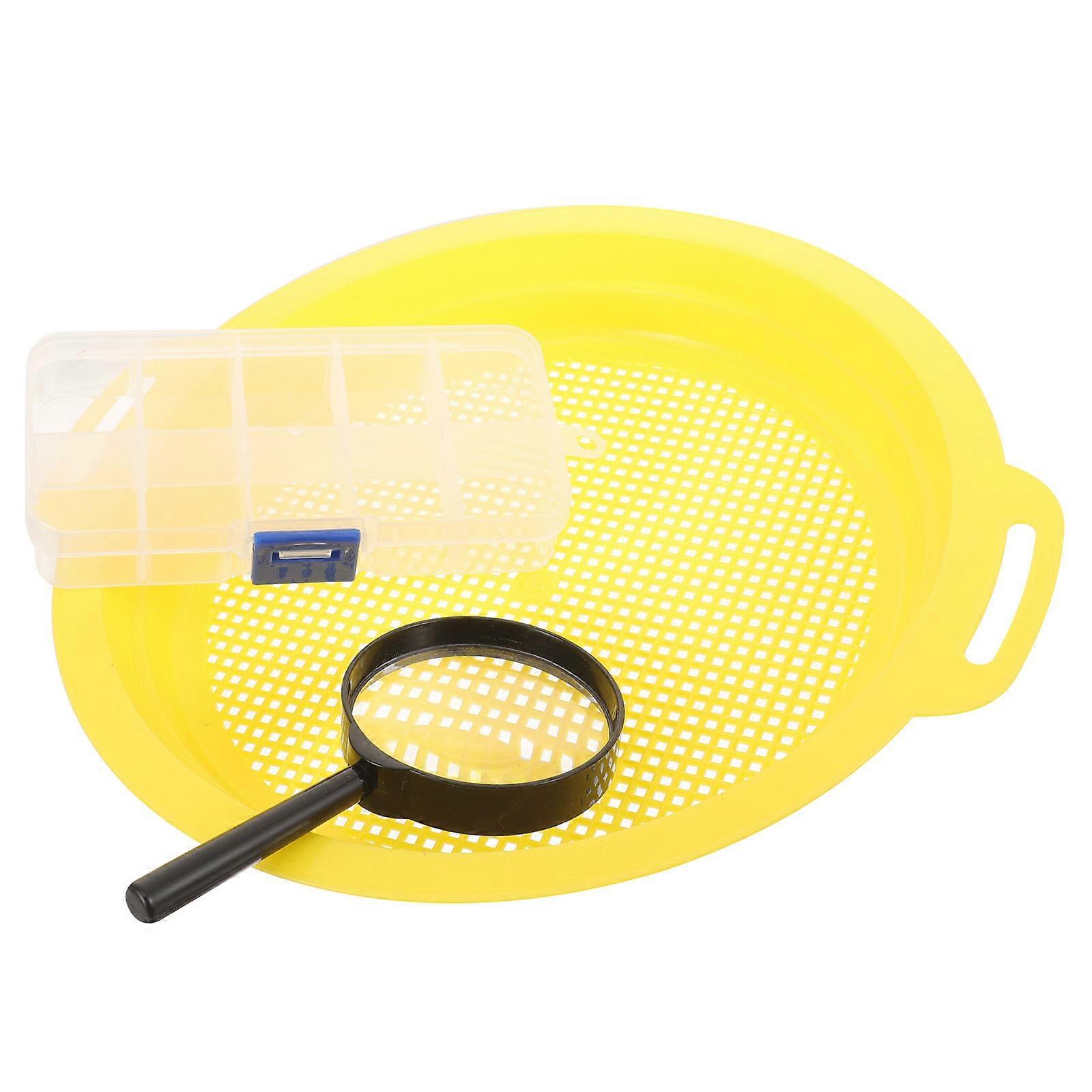 Handheld Sifting Pan Gold Mesh Pan for Filtering 5Sets Durable Set