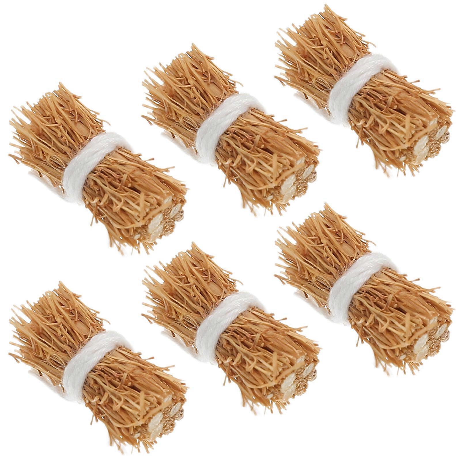 Miniature Hay Bales for Dollhouse Handcrafted Haystack Decorations 12Pcs