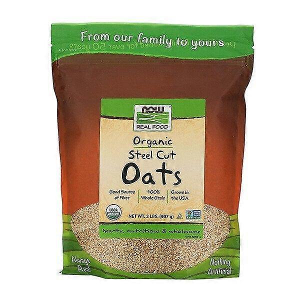 NOW Foods, Real Food, Flocons d’avoine coupés en acier biologique, 907 g (2 lb)