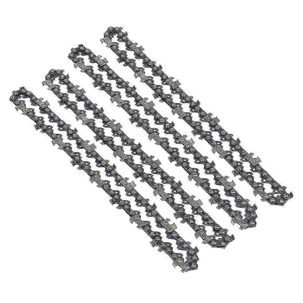 4Pcs Mini Chainsaw Chain 6 Inch Guide Saw Chain 1/4 LP Pitch, 37 Sections for Electric Portable Handheld Chain Saw