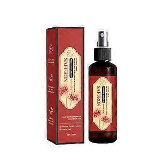 Saffron Hair Blackening Spray, Saffron Herbal Spray, Hair Essence Spray for Soft, Silky, Nourishes & Strengthens Hair, Improves Dryness & Frizz