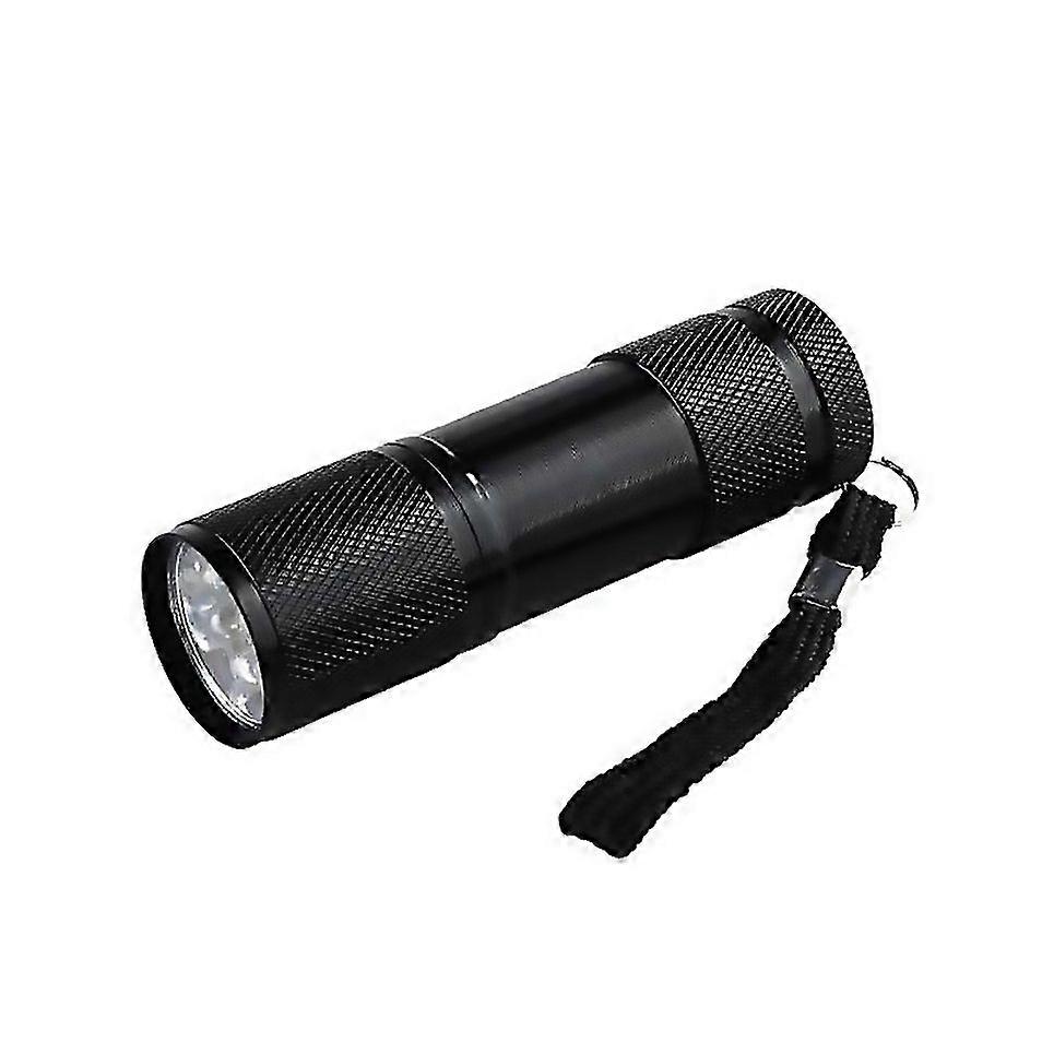For 5 Pcs 9 Leds 395nm Mini Uv Flashlight Fluorescent Agent Detection Pen Security Light