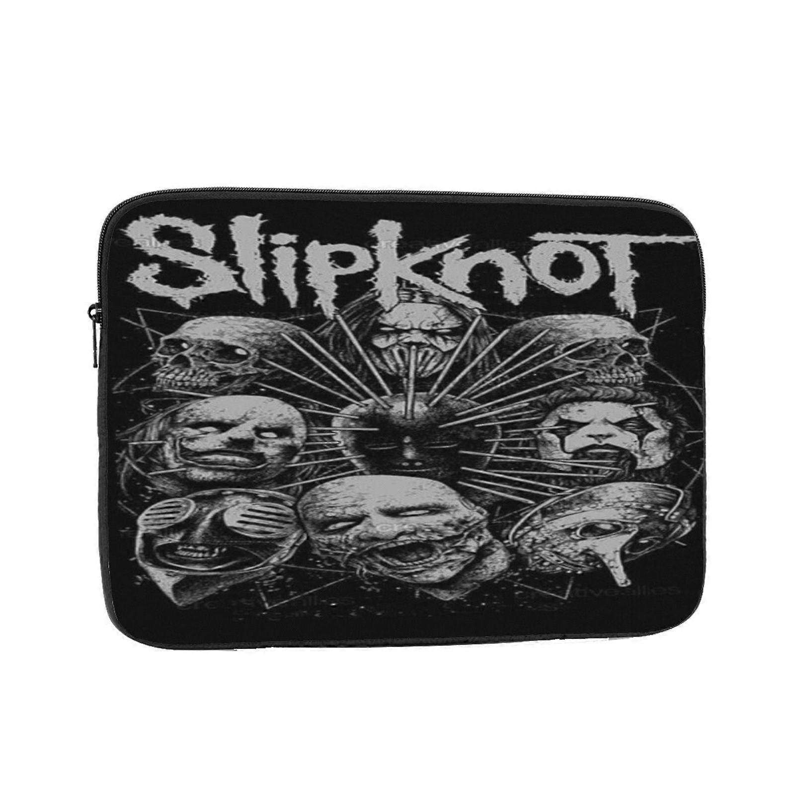 Slipknot Laptop Case, Shockproof Protective Notebook Case With Accessory Pocket, Briefcase Carrying Cover,10 12 13 15 17 Inch，Black