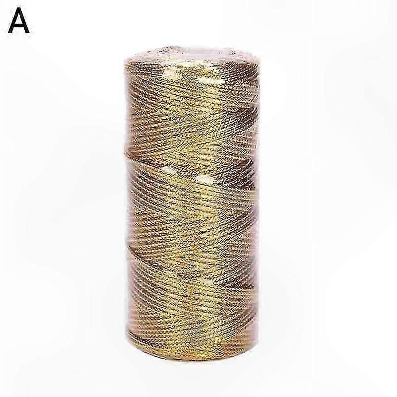 Gold and Silver Round Lurex Cord Rope for Crafting and Trimmings, 100m Length