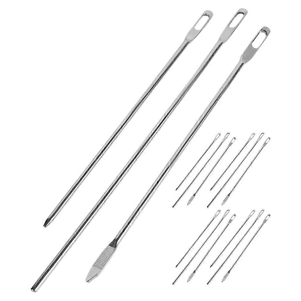 Drawstring Threader Tool Set Silver for Easy Threading 15Pcs Sewing Accessories