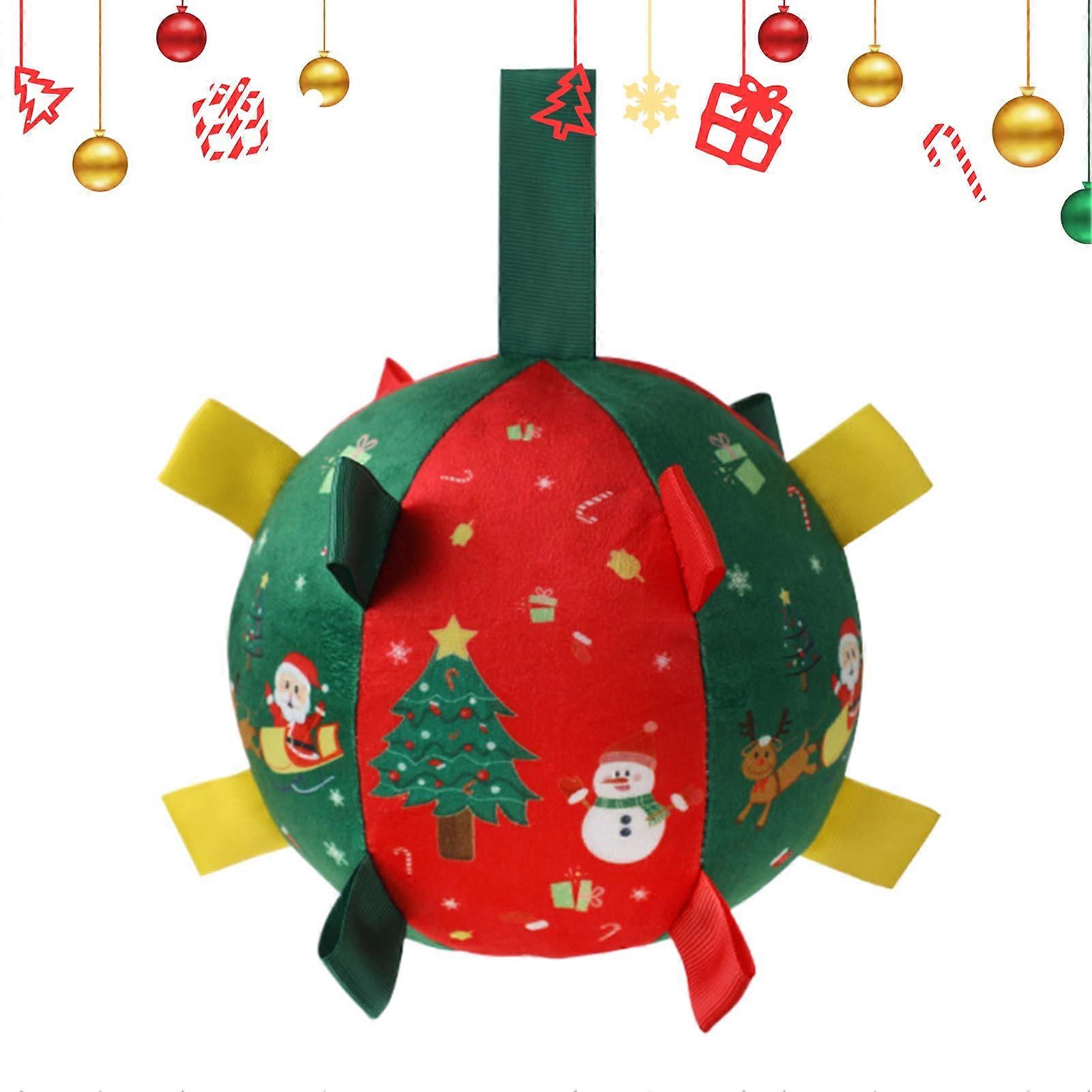 Dog Balls for Aggressive Chewers, Interactive Christmas Ball Toy, Small Medium Large, Durable Chew Toy Training