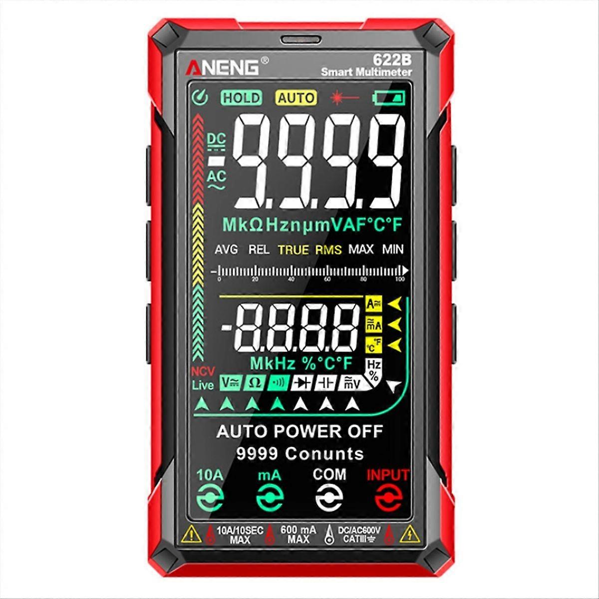 ANENG Capacitance Ohm Meter Auto Range Voltage Detector 9999 Counts Voltage Meter VA Reverse Display