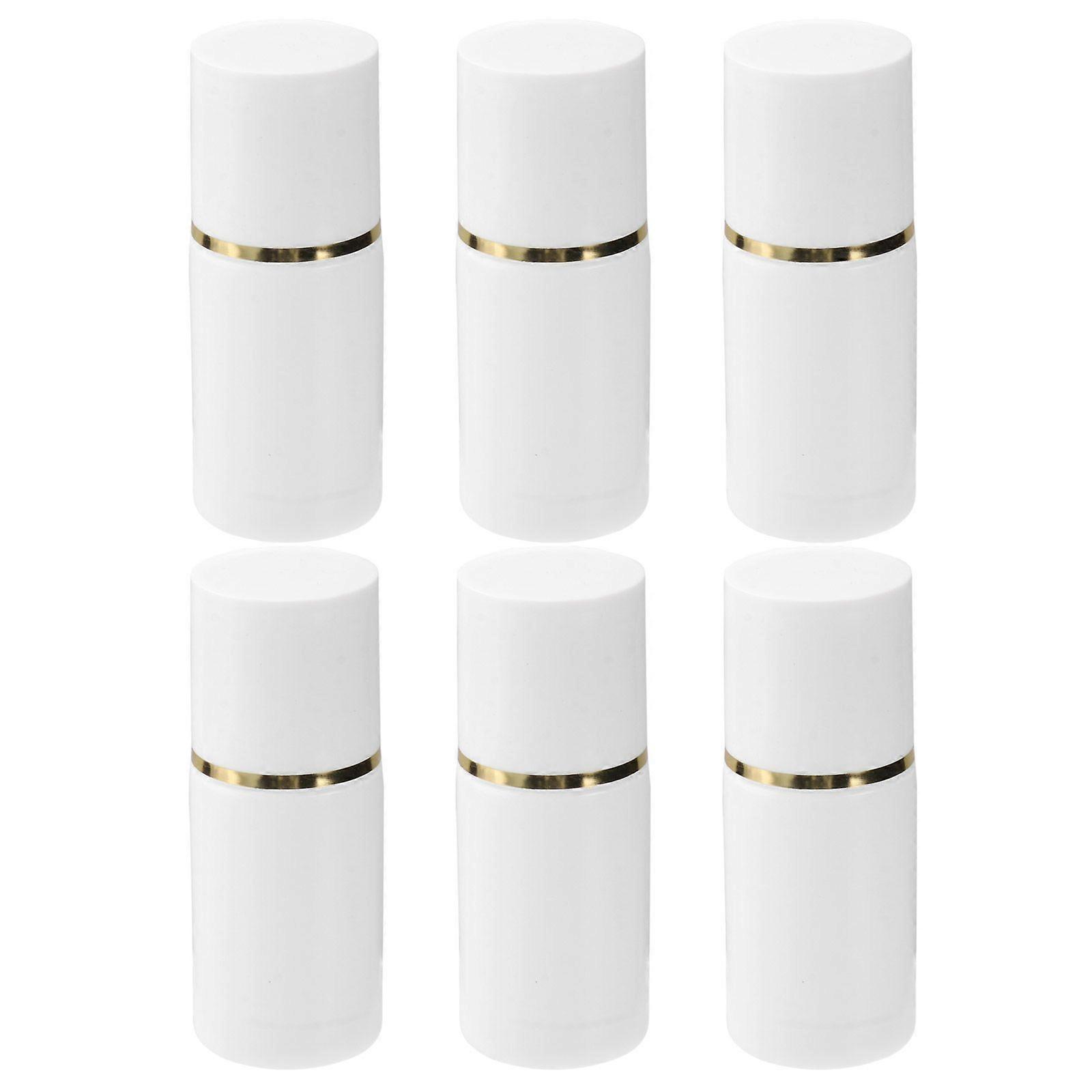 6 Pcs Pratique Éponge Tête Liniment Bouteilles À Usage Externe Daub Bouteilles Blanc 20ml