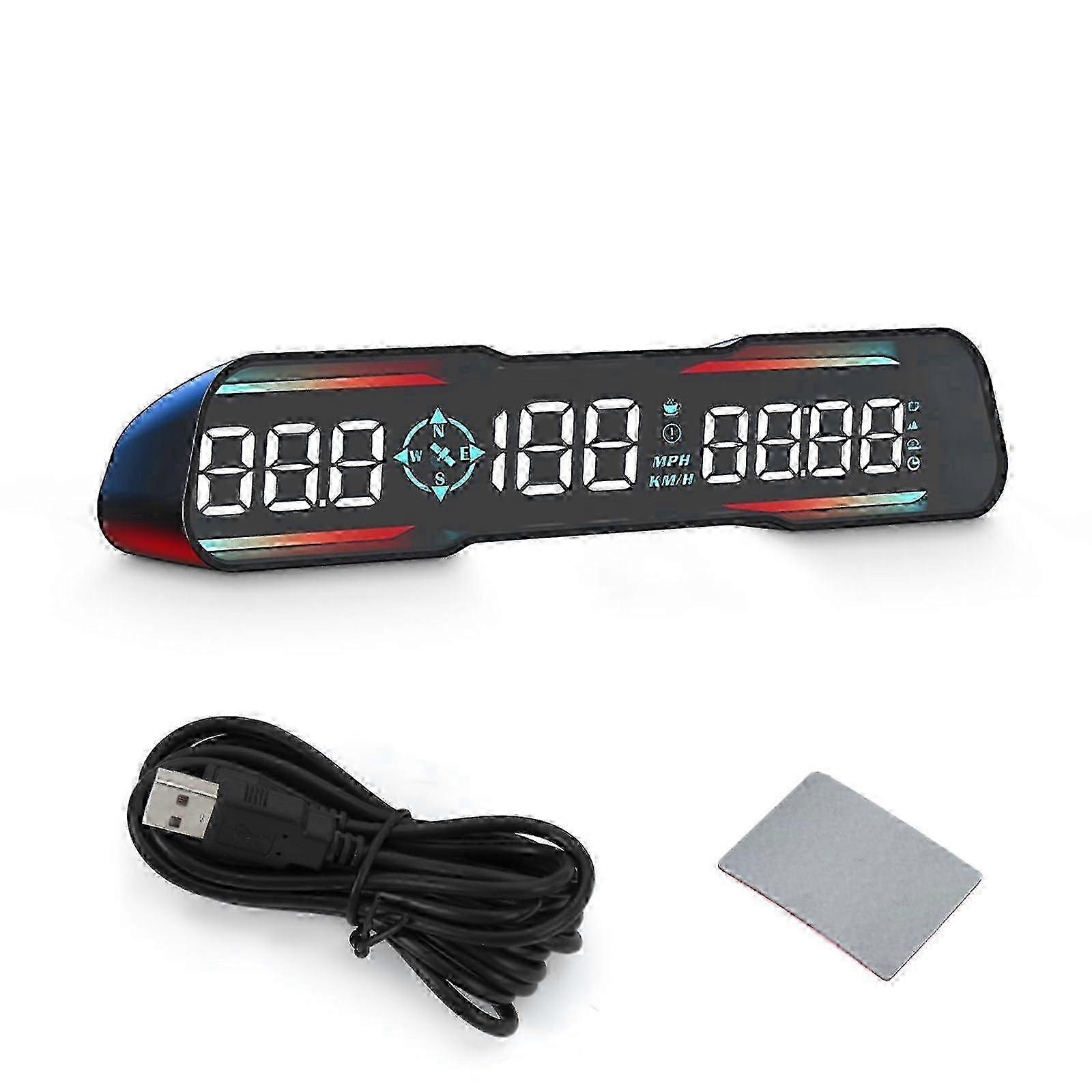 Speed ​​indicator display car hud G19 decorative atmosphere lights digital speed GPS compass miao8
