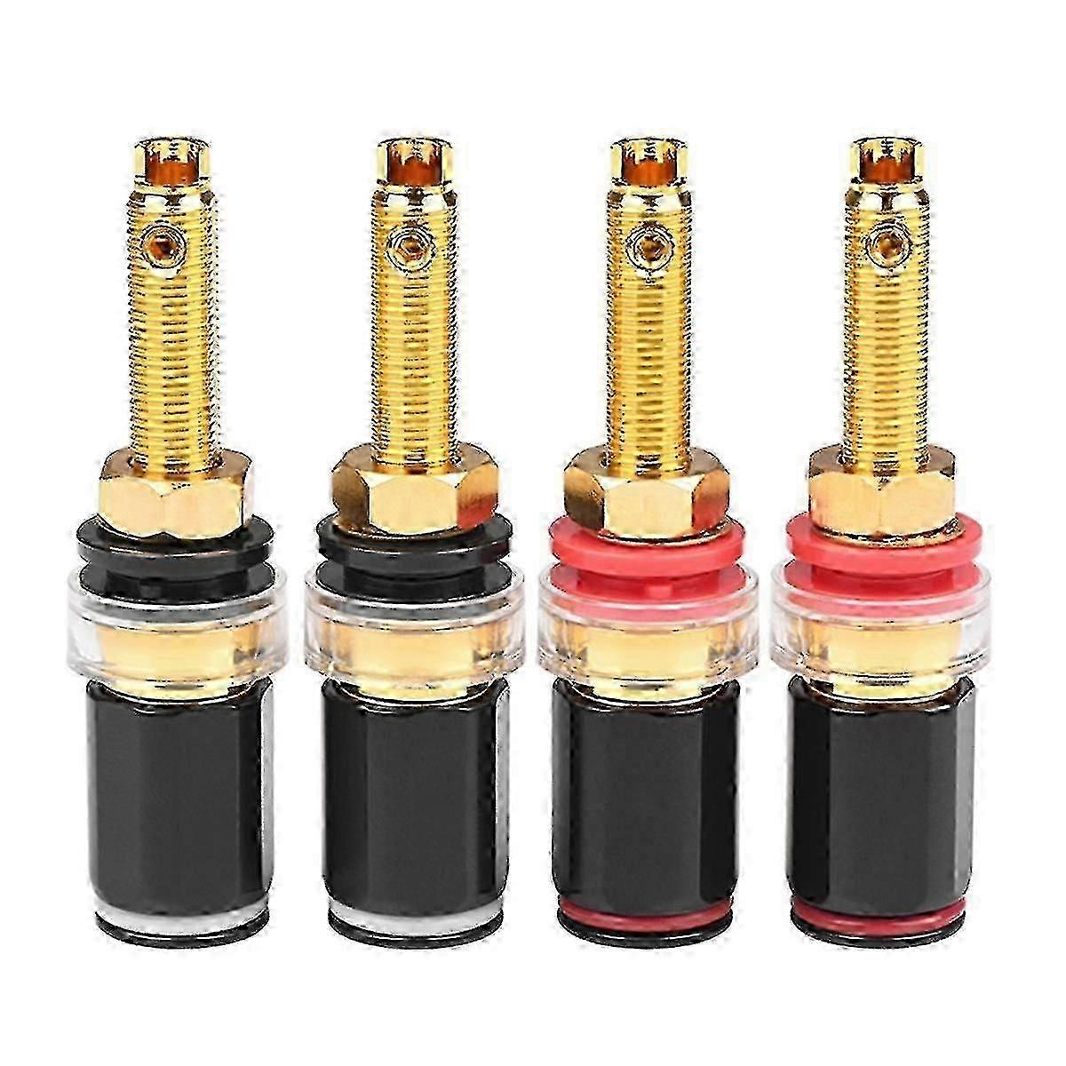 4pcs Hifi Speaker Terminal Binding Post Gold Plated Banana Jack