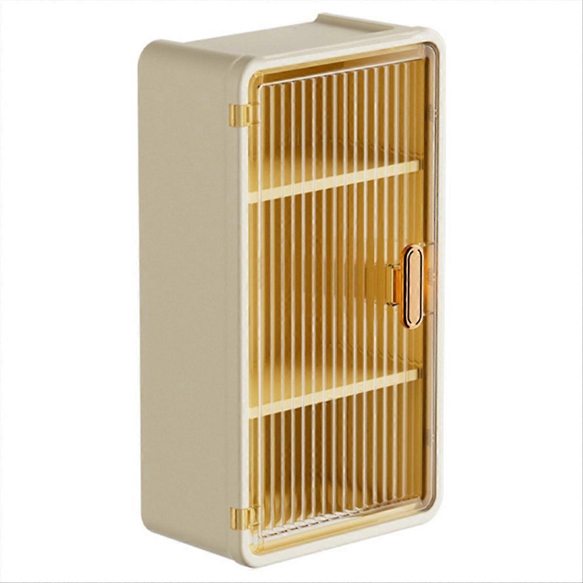 Wall-Mounted Bathroom Shelf with Waterproof Tissue Box A