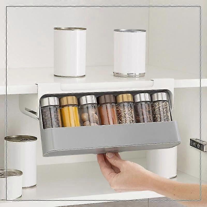 Pull Out Spice Storage Rack Drawer Type Kitchen Cupboard Under Shelf Spice  Holders