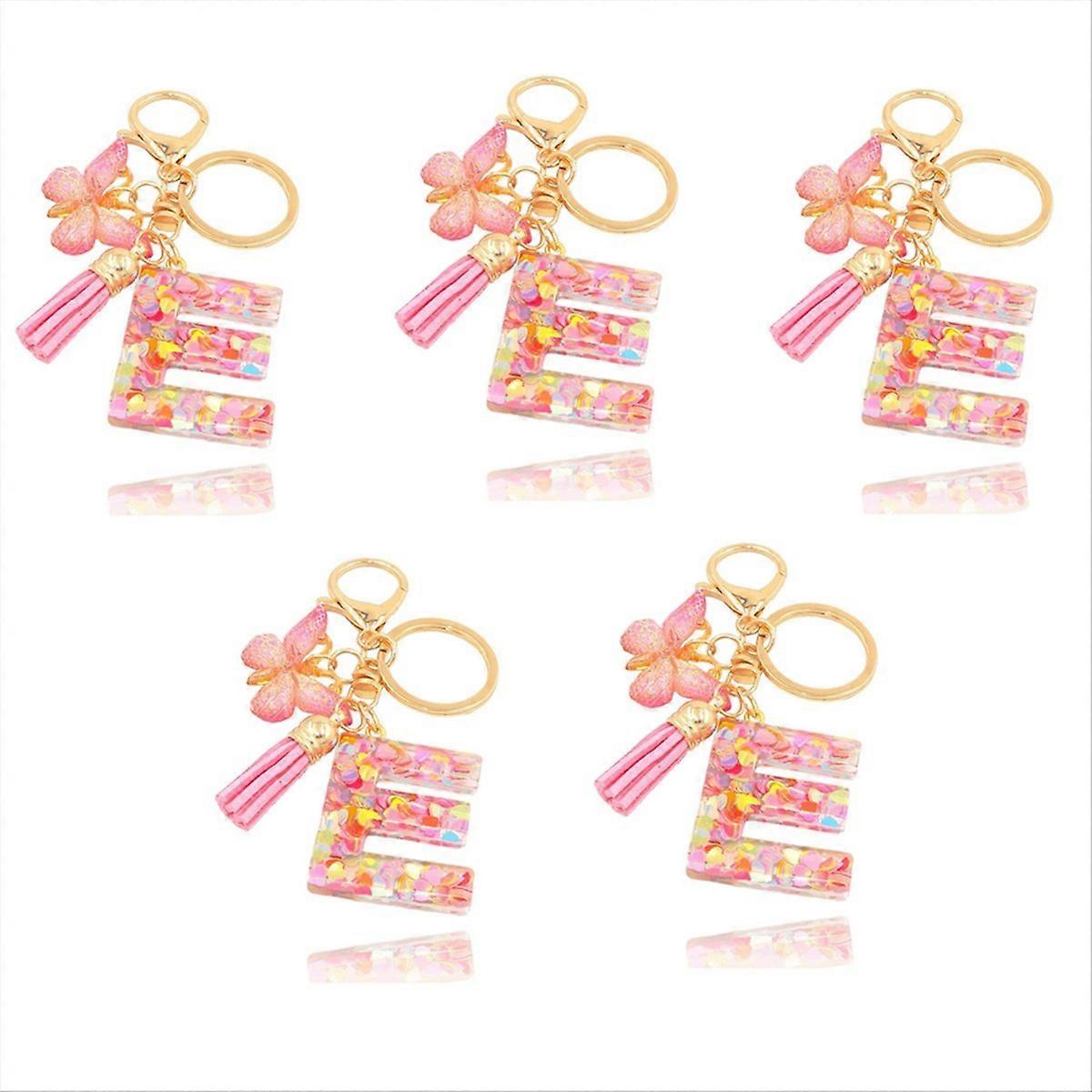 Type E Fashionable Pink Letter Keychain Butterfly Keychain