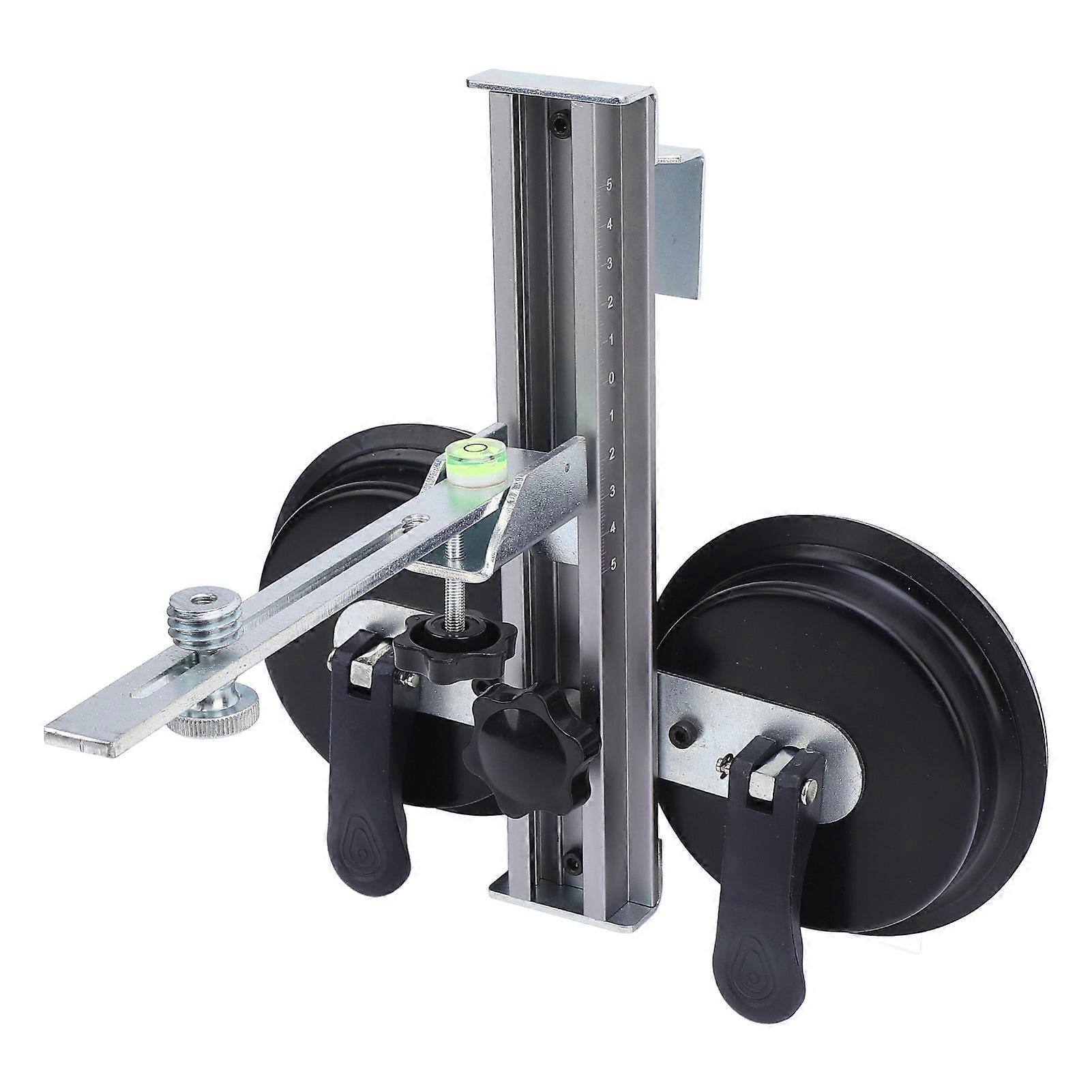 Dual Suction Cup Line Level Stand Aluminum Alloy 360 Degree 40lbs Bearing Beam Line Leveling Support with Bubble Level 