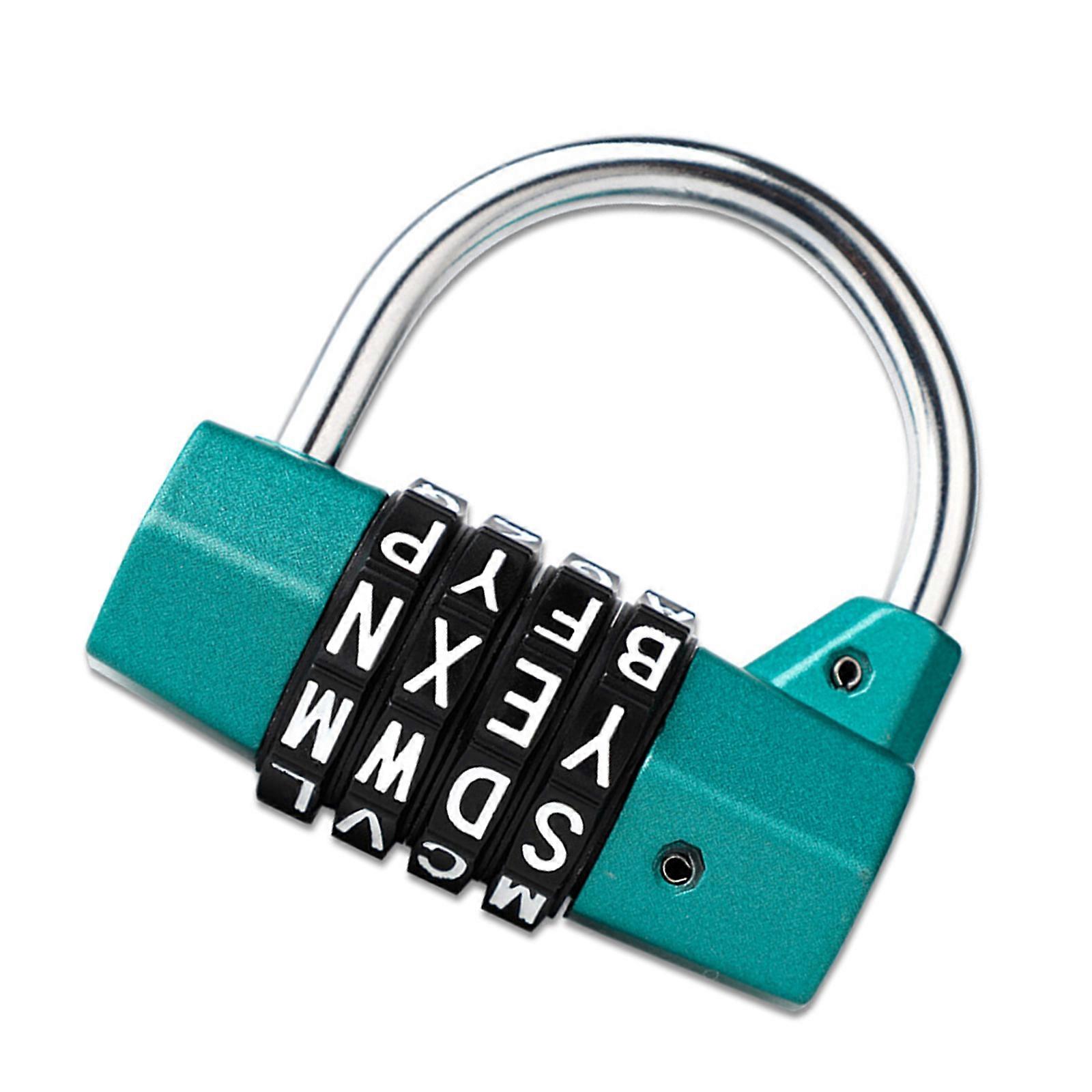 4 Digit Combination Password Lock Padlock Metal Waterproof for Suitcase Luggage School Resettable Lock Multicolor