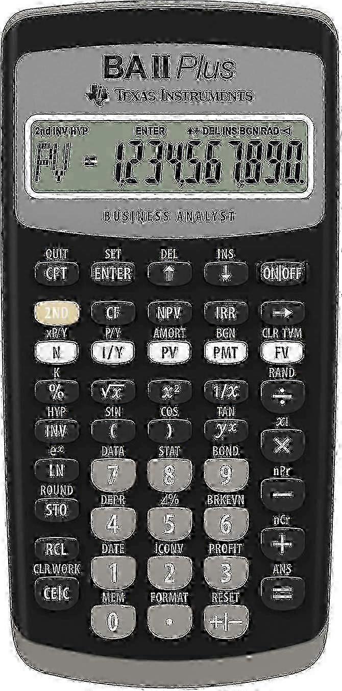 Texas Instruments Ba Ii Plus Financial Calculator, Black