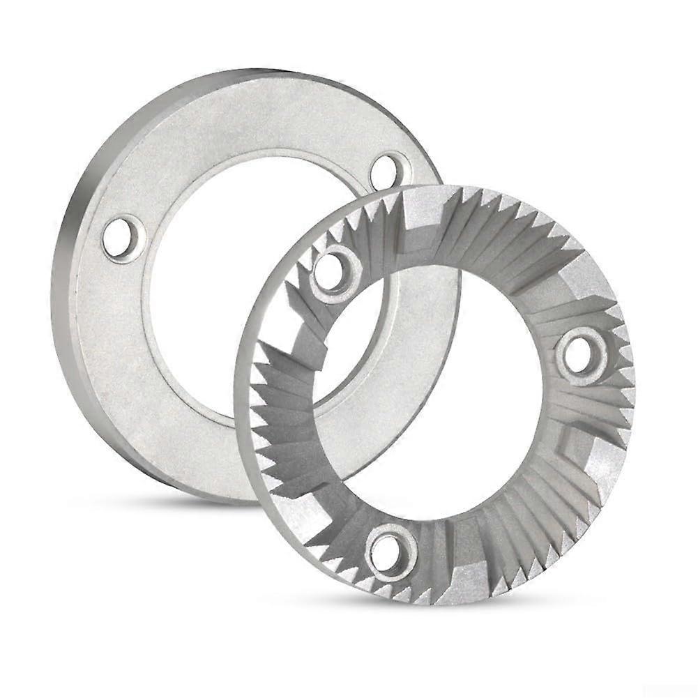 40mm Diameter Metal Grinding Blade Set For Coffee Bean Grinders, Replacement Parts, Includes Upper And Lower Discs