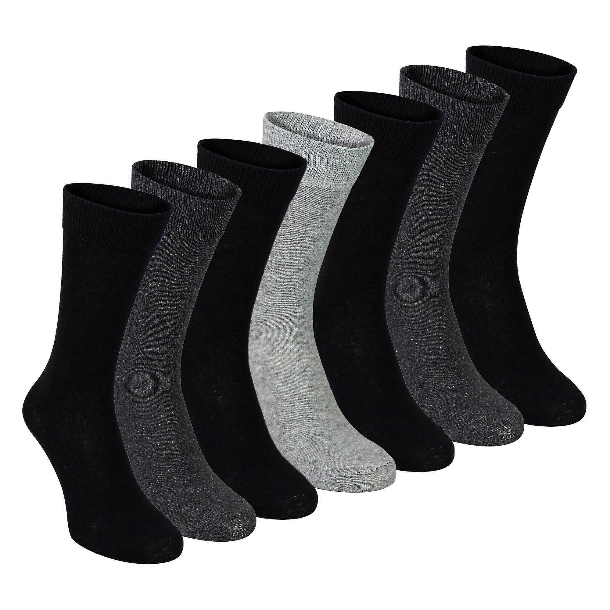 Sock Snob - 7 Pack Mens Classic Suit Plain Dress Socks