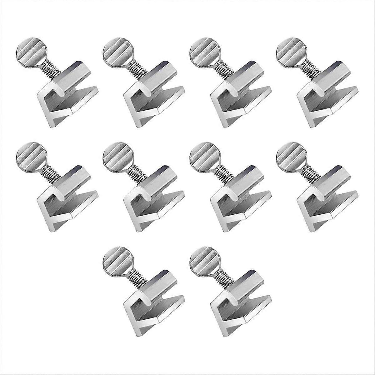 10-Pack Aluminum Sliding Window Locks for Enhanced Home Security, Silver