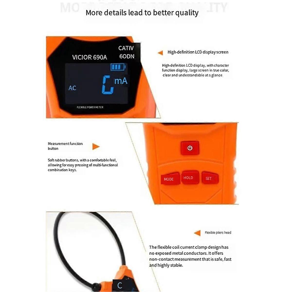  AC Leakage Clamp Ammeter VC690