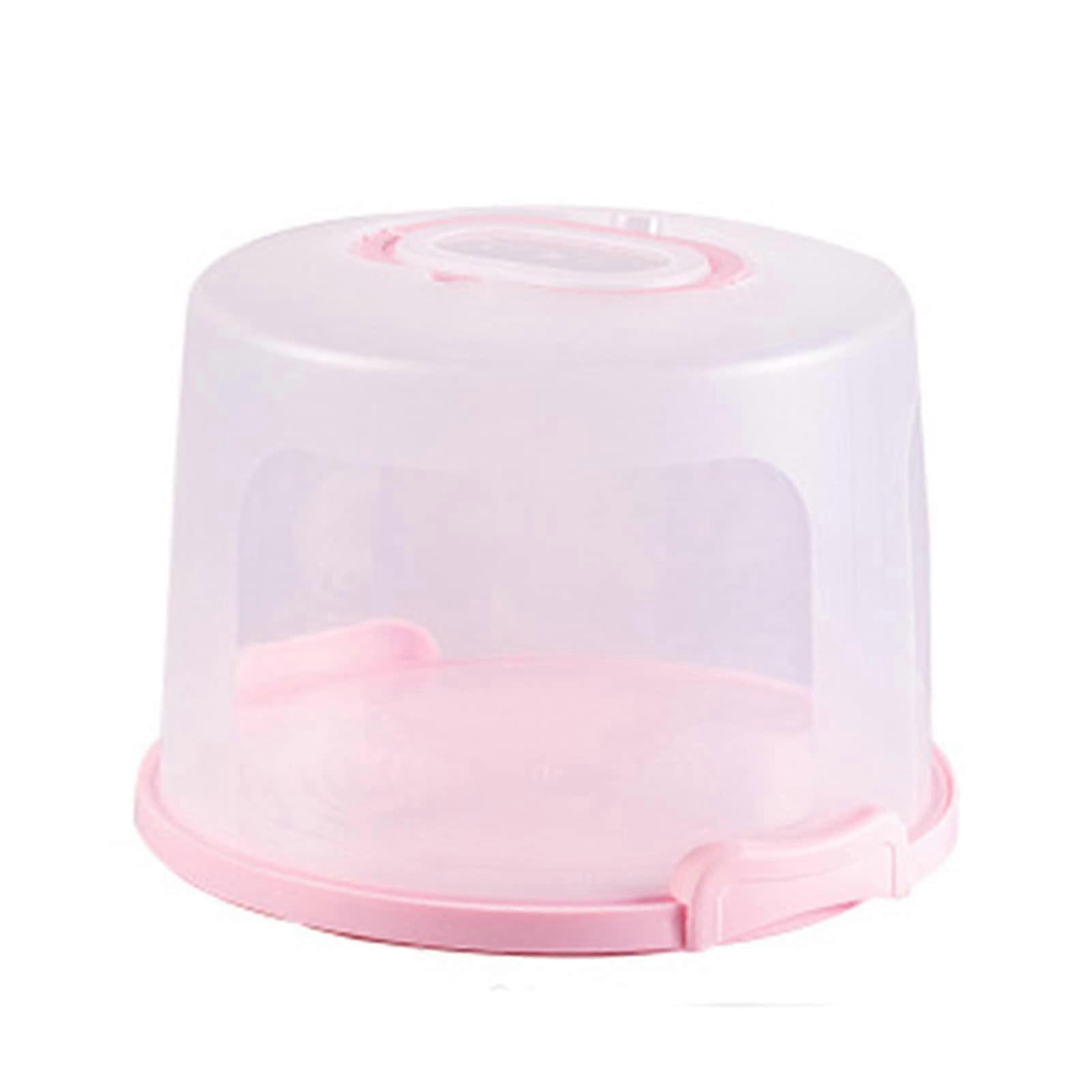 Cupcake Carrier with Clear Plastic Lid and Handle for Single Muffin or Small Cake Transport