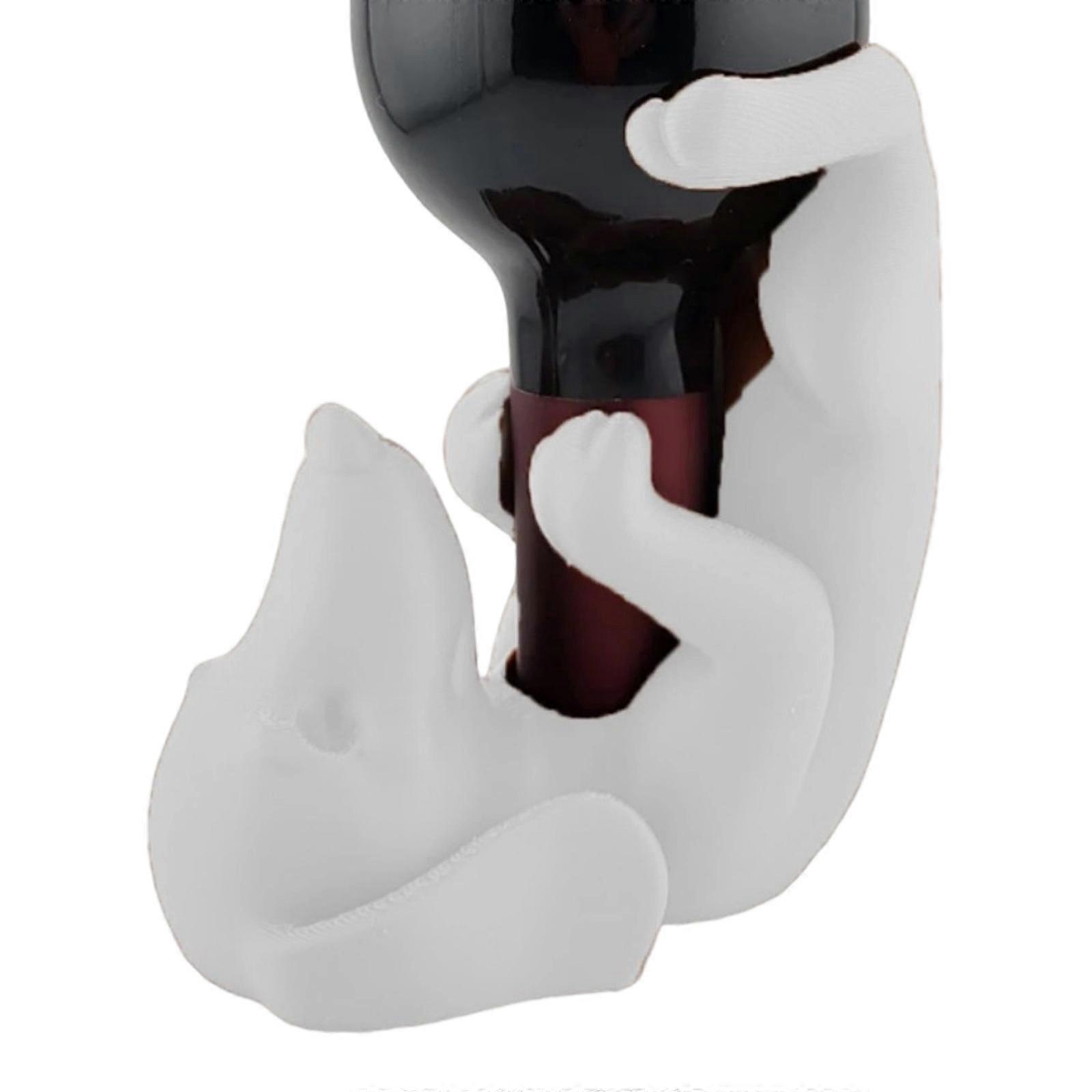 Unique Sausage Dog Drink Rack Easy To Cleaning Stable Base Beverage Display Shelf Perfect For Parties Gatherings  White