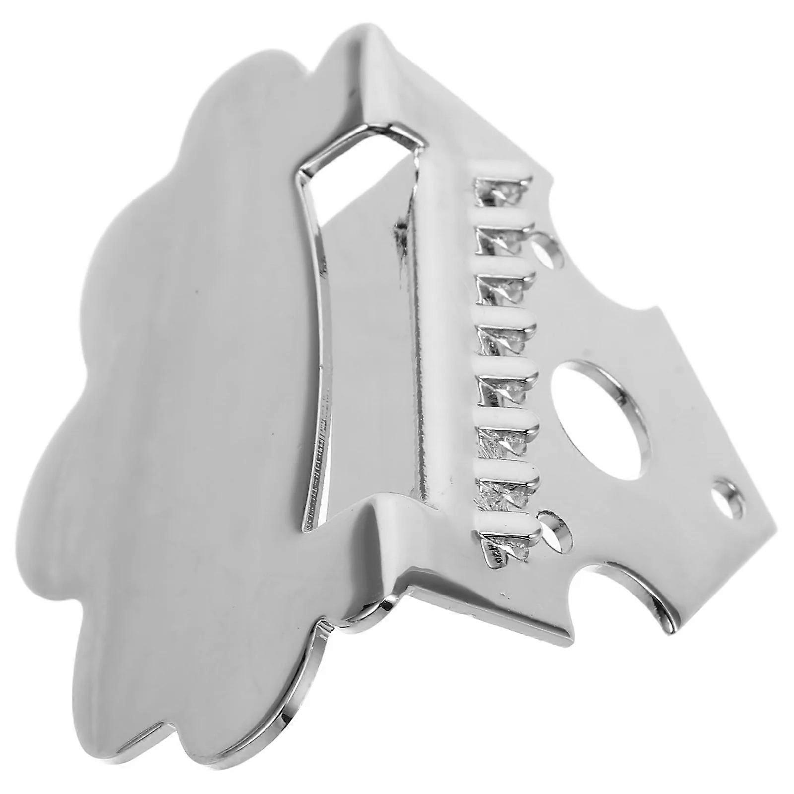 Quickly Install Mandolin Guitar Tailpiece Compatible with 8 String Models, Silver Zincs Alloys Construction Multicolor