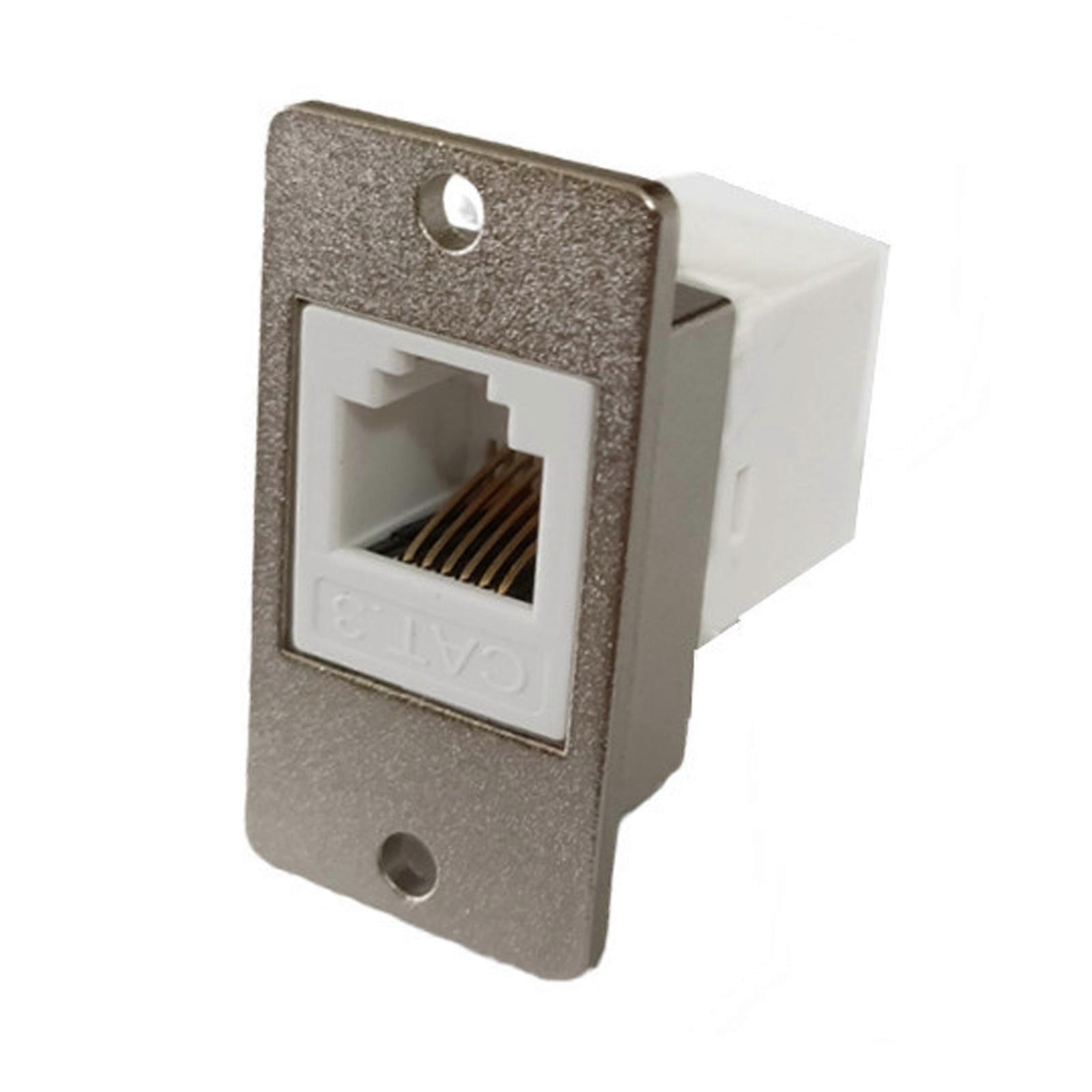 Gold Plateds RJ11 6P6C Flanges Mount Sockets Adapters For 6P4C 6P2C Telephone Line Configuration Multicolor