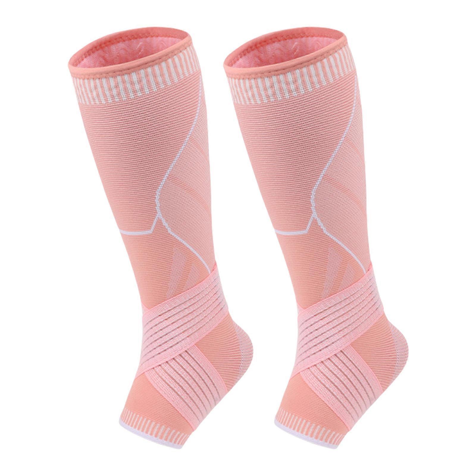 Calf Stabilizers with Moisture Wicking Fabric Unisex Calf Support Sleeve Fabric Texture Suitable for Hiking Daily Use  Pink XL