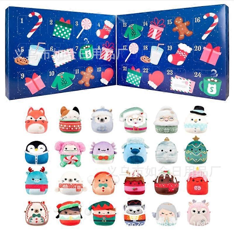 24-Day Holiday Plush Advent Calendar - Christmas Plush Toy Calendar