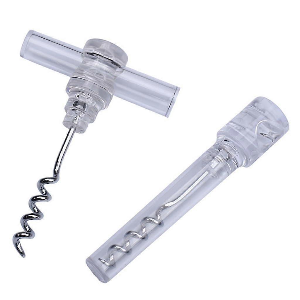 Corkscrew Wine Bottle Opener with Clear Handle for Home Bar and Restaurant Use (Size: F)