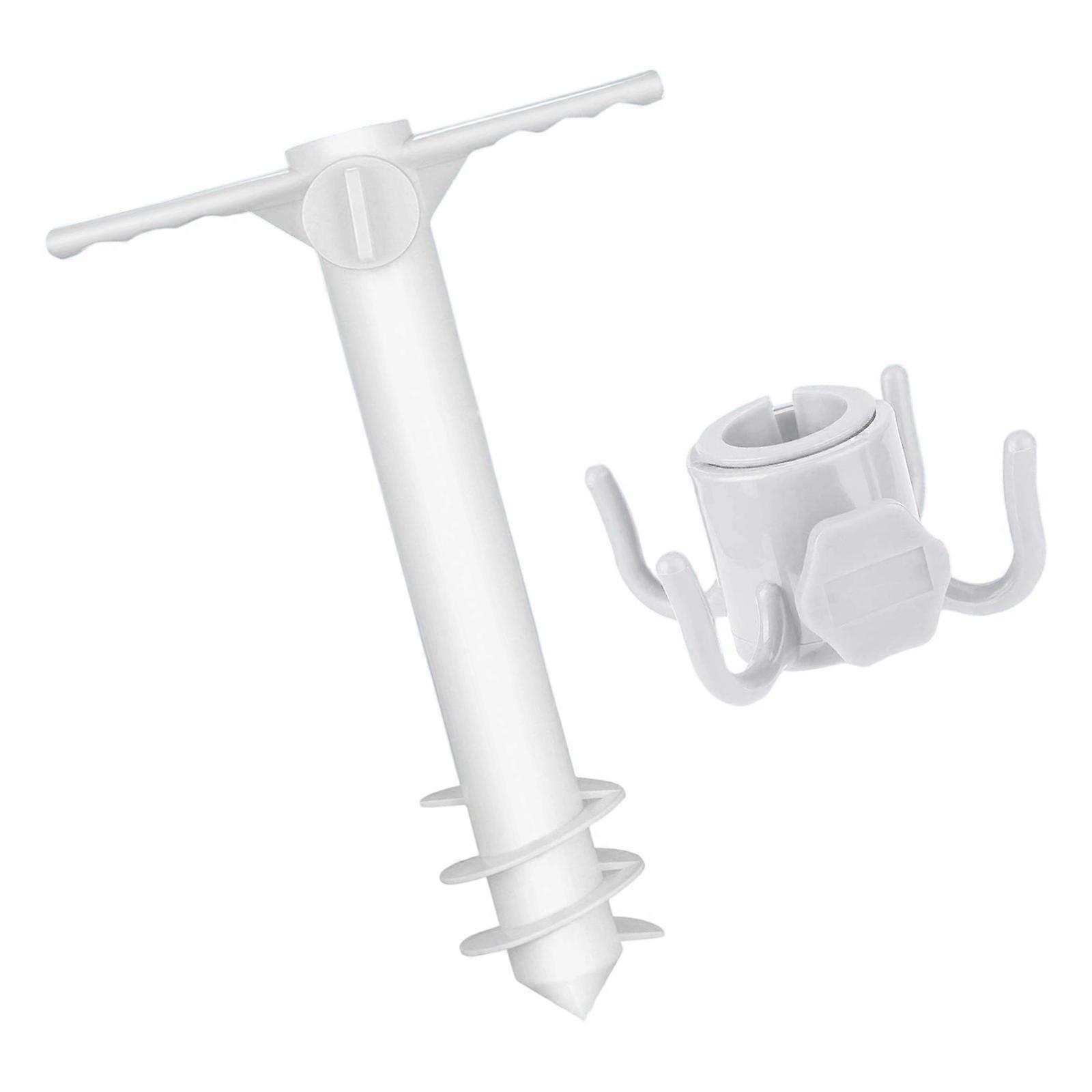 Heavy Duty Twisting Lock Three Helical ABS Ground Stakes Suitable For Beach Umbrellas Windproof Design Outdoor Stability Multicolor