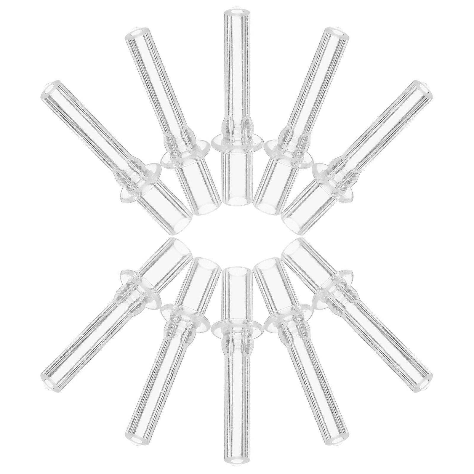 Reusable Silicone Drinking Straw Tips for Kids 10Pcs Clear Replacement