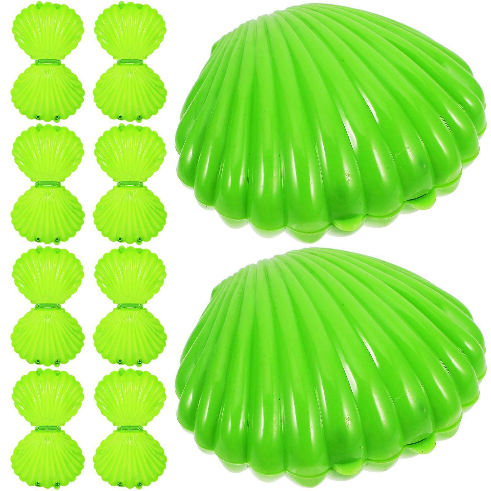 Sugar Candy Boxes Shell Jewelry Holder for 10Pcs Light Green Set