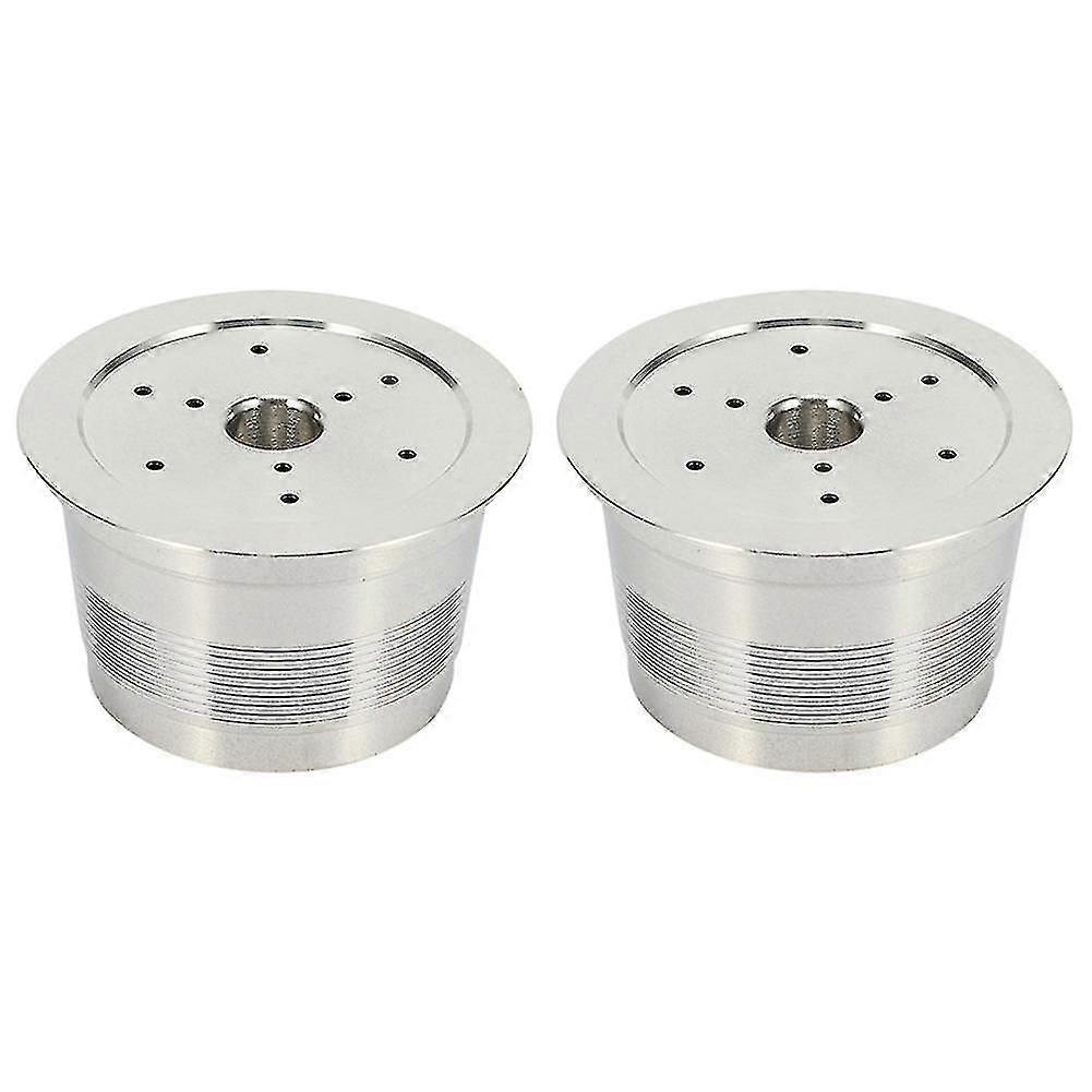 2x Compatible For Caffitaly Coffee Machine Maker Stainless Steel Refillable Reusable Capsule For Ca