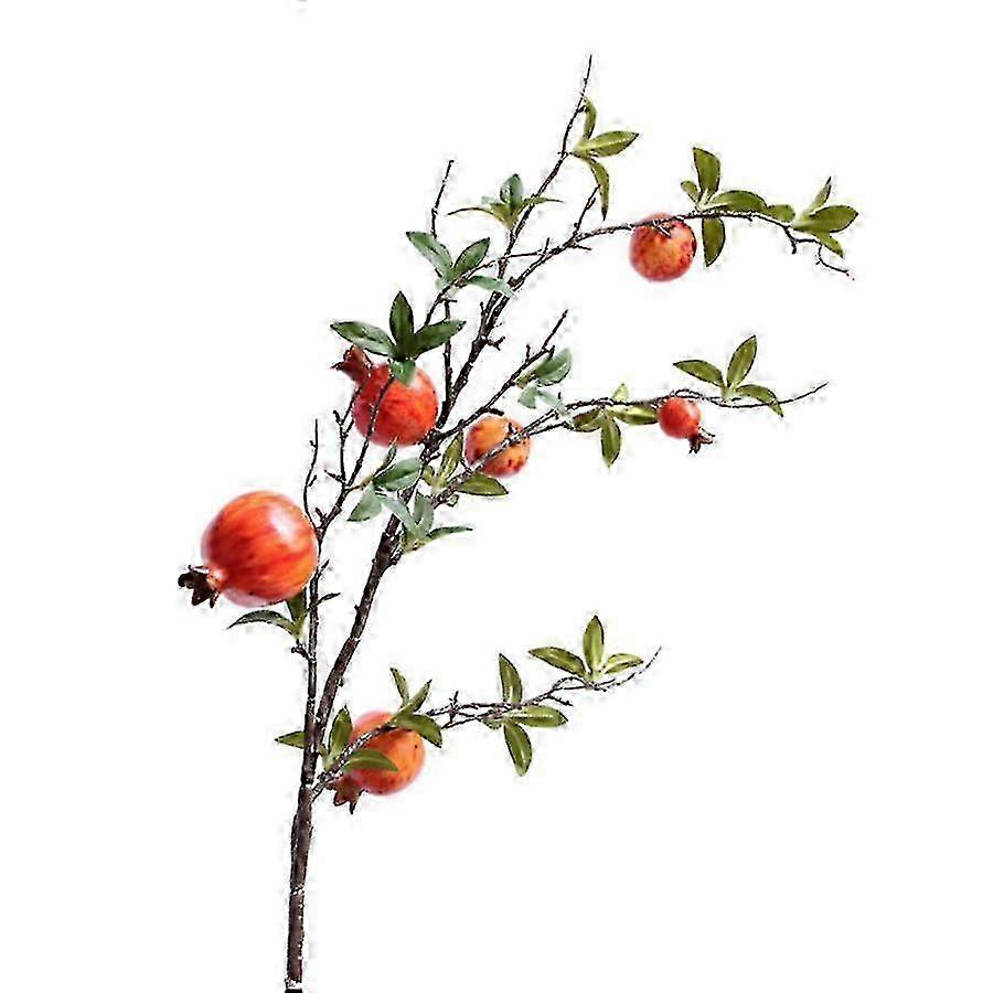 Red Pomegranate Artificial Berries Branches for Decoration 2025