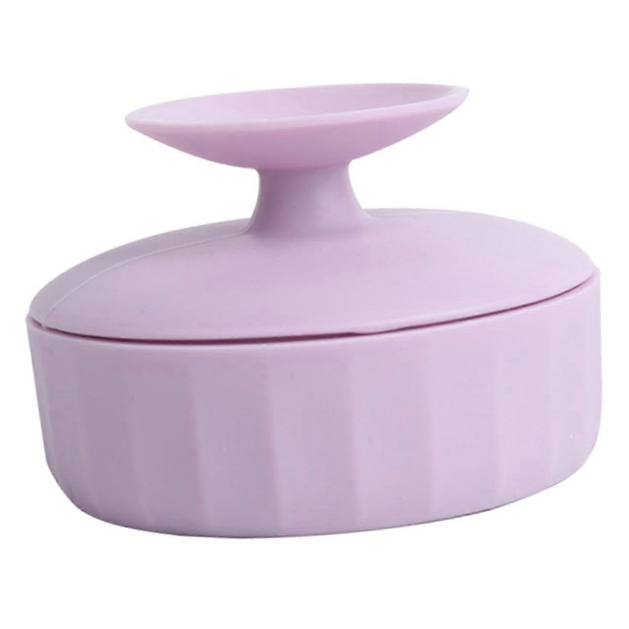 Portable Silicone Makeup Brush Cleaner Box with Textured Surface for Wet & Dry Brush and Sponge Cleaning