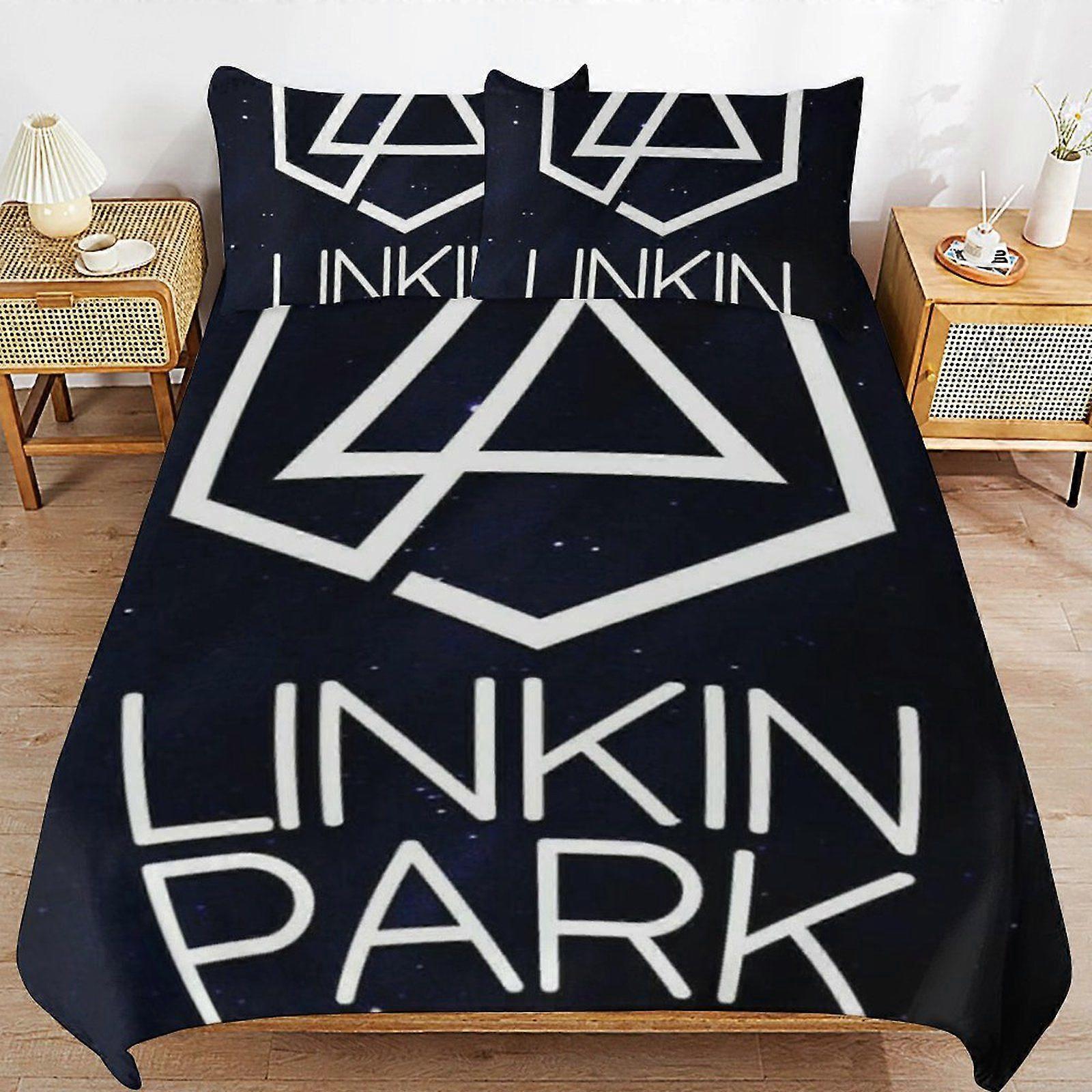 t220 Linkinpark Rock Daily Use Comfort Enhanced Weave Gentle Texture Bedding Essentials Duvet Cover Sets Solution f220