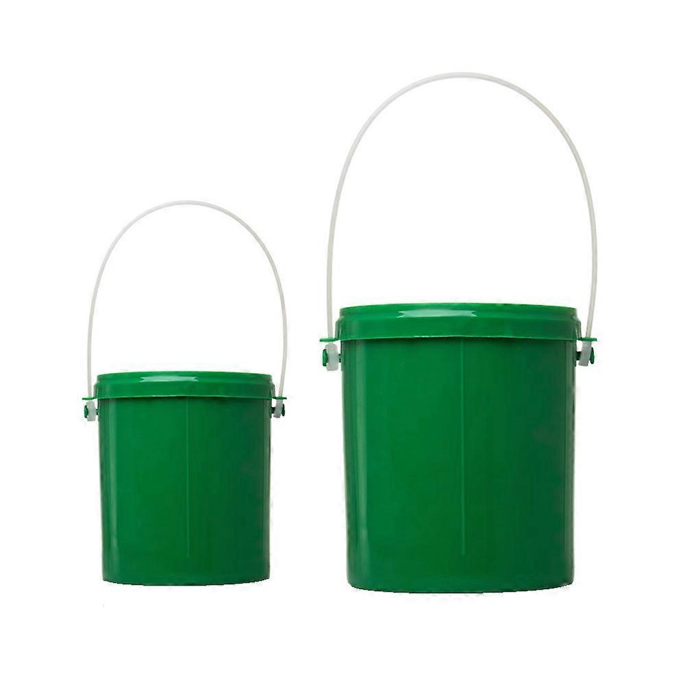 Fishing Tool Bucket for Live Worm Storage 6Pcs Durable Green Bucket