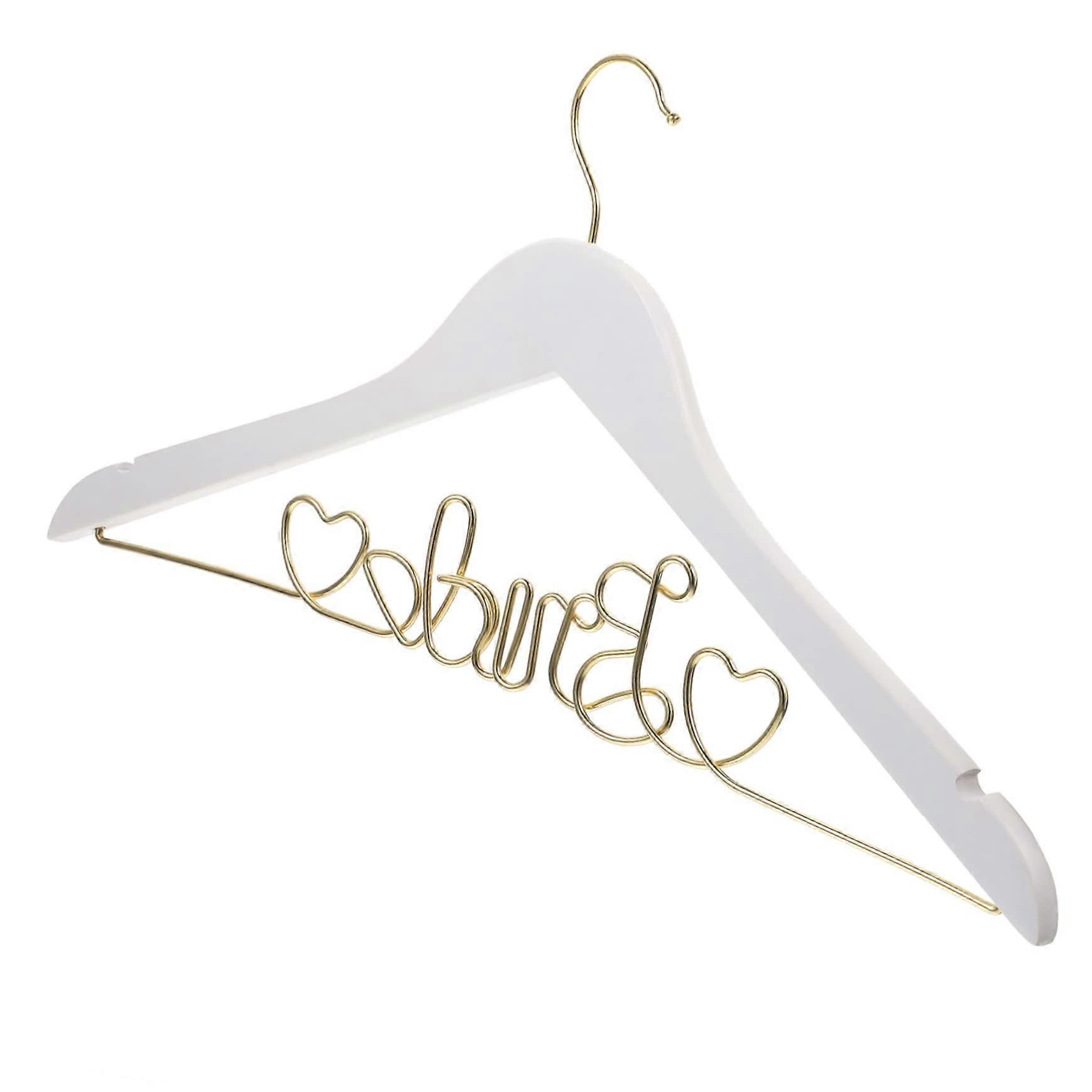 Wedding Dress Hanger with Elegant Wire Design for Bride, Keepsake Bridal Accessory for Gown Display