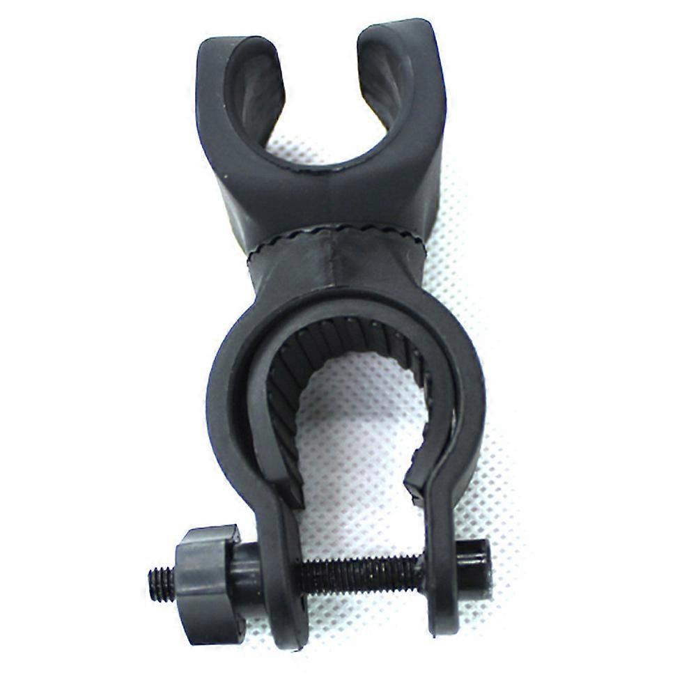 Bike Flashlight Mount Adjustable 360 Degree Rubber Holder 4Pcs Black Set
