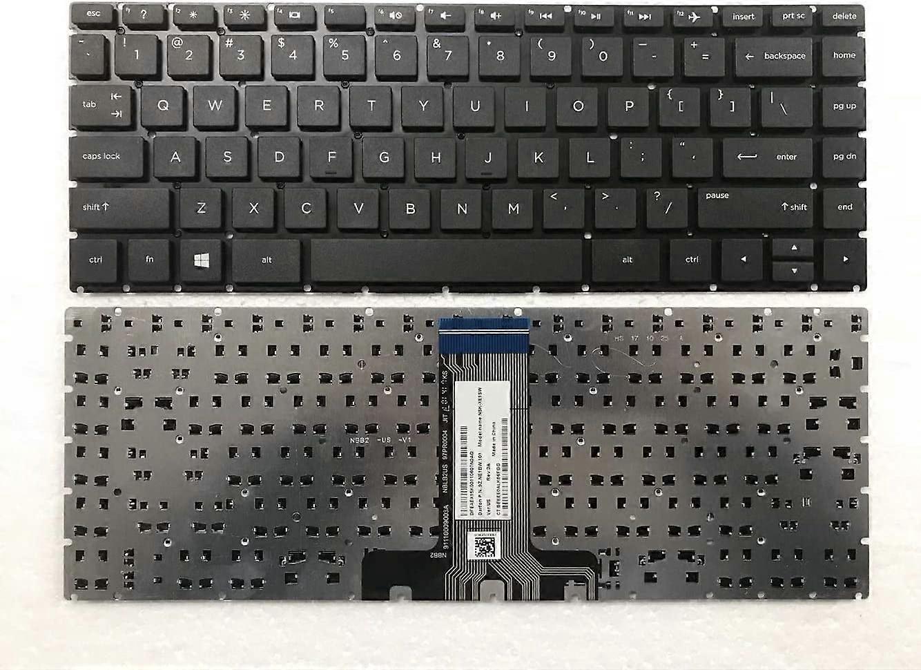 US Black English Laptop Keyboard (Without Palmrest) Compatible with HP Stream 14-ds, 14-DS0003DX, 14-DS0010NR, 14-DS0020NR, 14-DS0030NR, 14-DS0035NR,