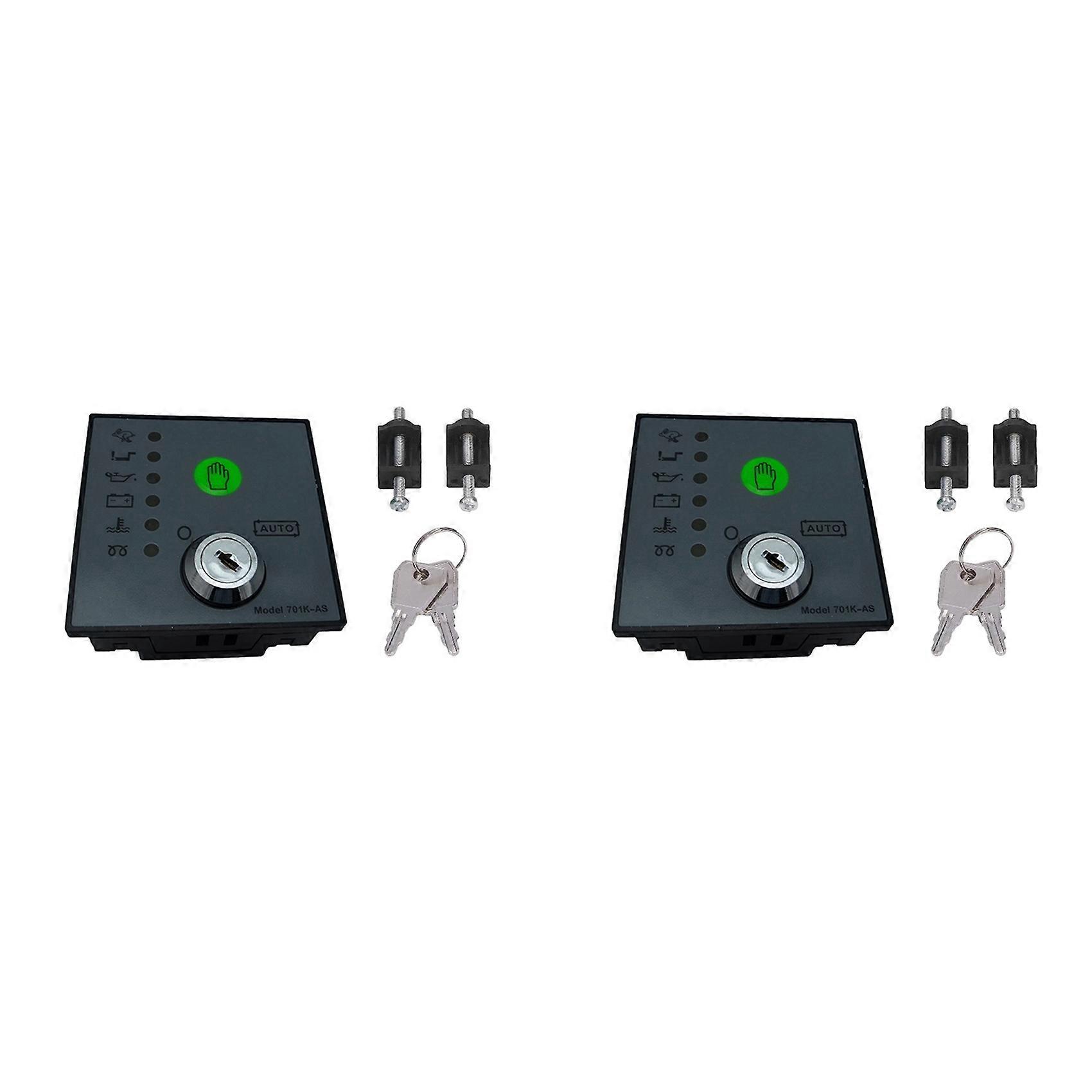 2X DSE701AS Generator Controller Automatic Start Module with Keys Generator Control Panel Self-Starting Accessories
