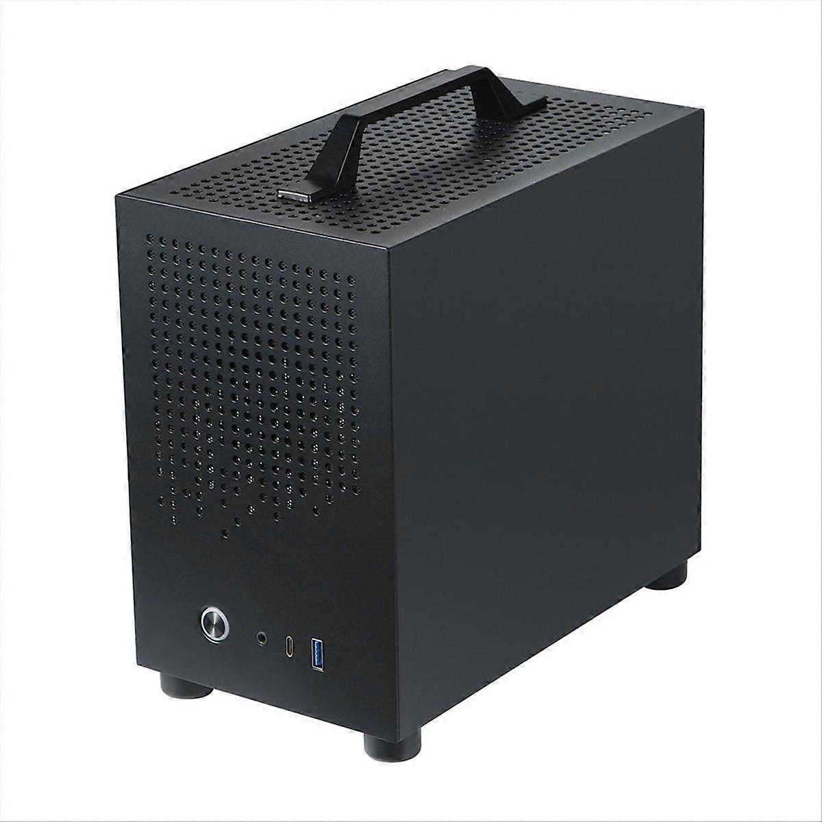 Micro-ITX Gehäuse PC-Gehäuse SKTC A17 SGCC Computergehäuse Schwarz