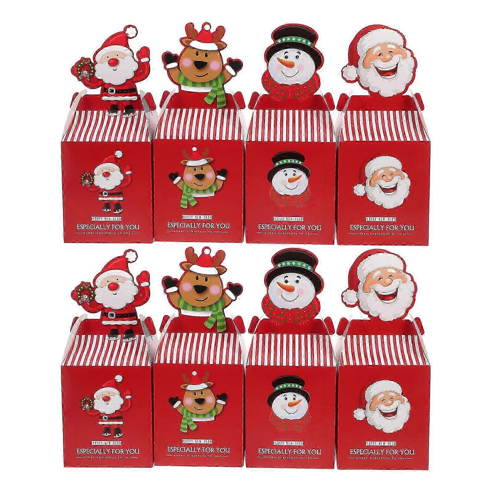 Paper Christmas boxes for party favors - 20pcs festive set with simple assembly for children