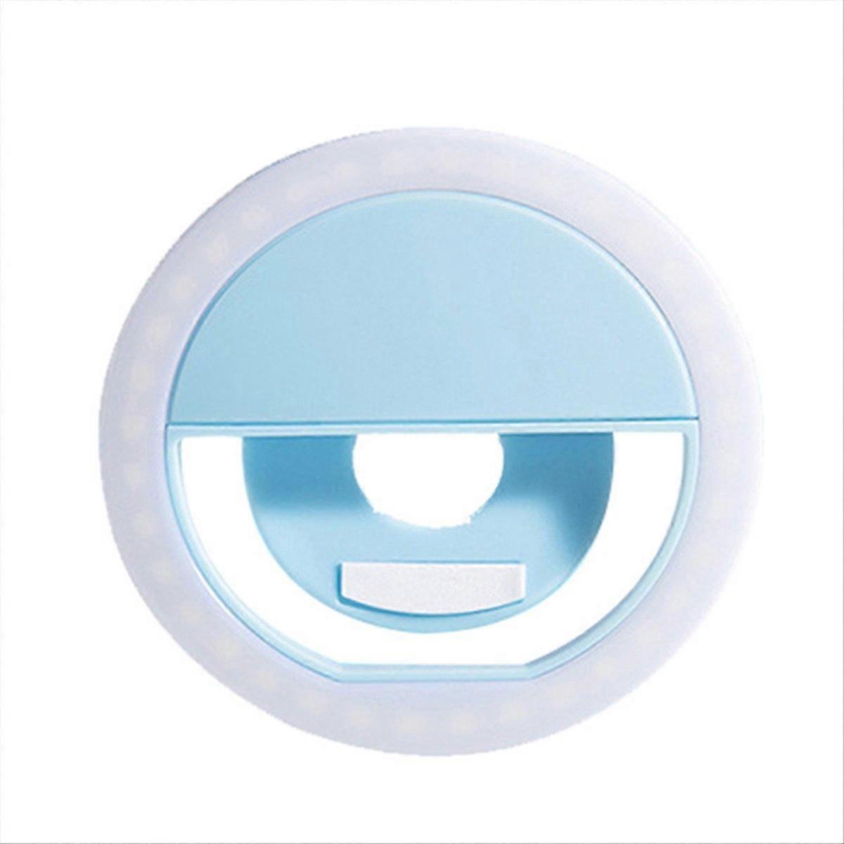 LED Selfie Ring Light with 3-Level Adjustable Brightness Blue