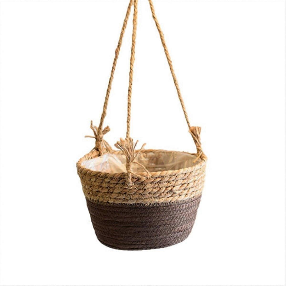 Garden Hanging Planter Macrame Storage Pot Holder grey M