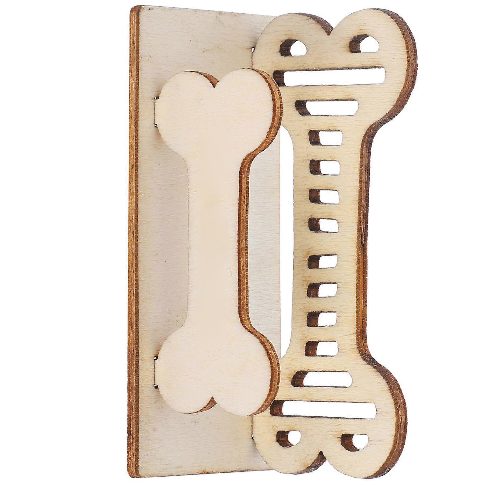 Wooden Name Card Rack Business Card Holder for Desk Display